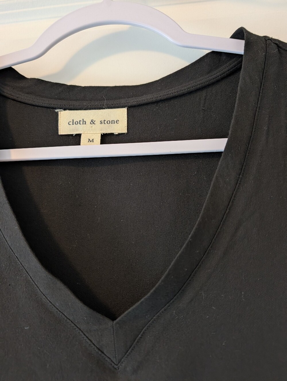 Cloth & Stone Black V Neck Shirt - Picture 2 of 9